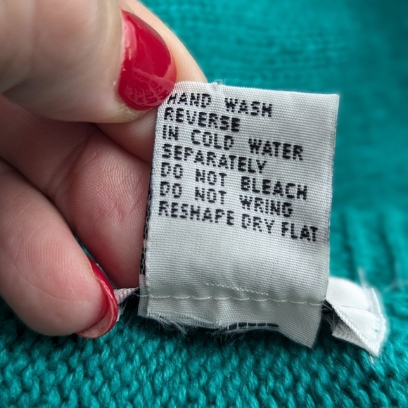 Vintage Marina Embellished Green Beaded Sweater 80s Glam Statement L - Picture 9 of 15